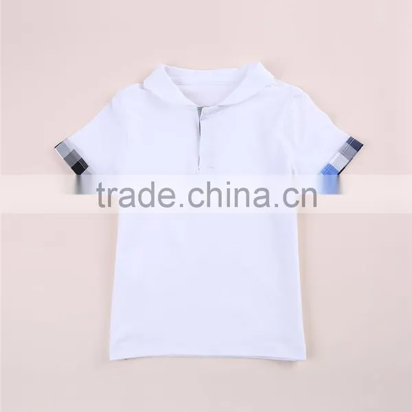Boys Gender Knitting,Plain Dyed Children Polo t Shirt the Sleeves With Lace photo-4
