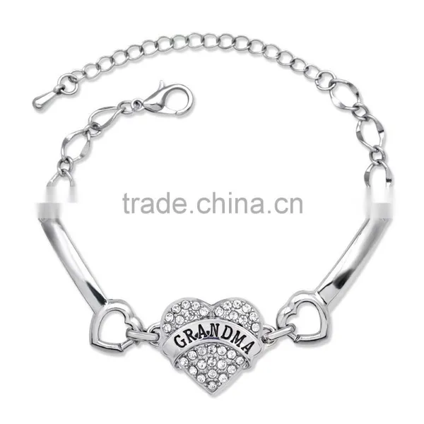 Custom Design Nurse Bracelet Crytstal Heart Charm Bracelet for Angel in White Nurse photo-2