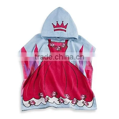 Kids Printed Superhero Hooded Beach Towel in Multi Color,wholesale Cotton Beach Towels Printing photo-3