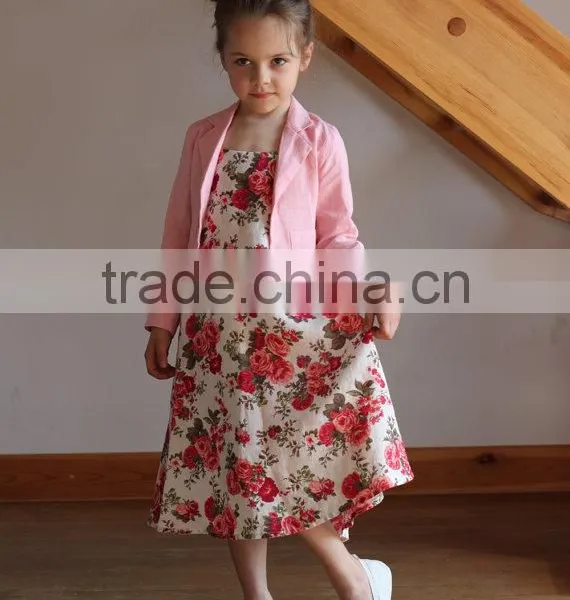 Floral Printed Baby Girl Clothes New For Children Long Frocks Designs photo-4