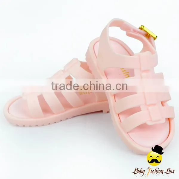 Kids Summer Plain Light Pink Gladiator Little Girl Flattie Snadals Shoes photo-3