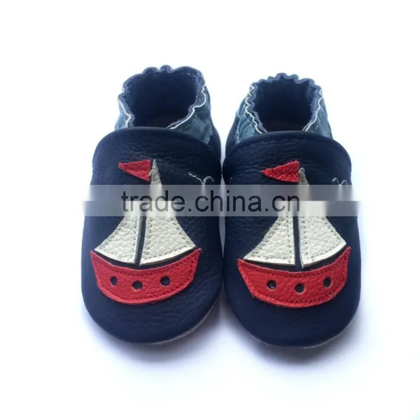 2016 New Design Soft Sole Genuine Leather Shoes Bulk Wholesale Baby Shoes photo-3