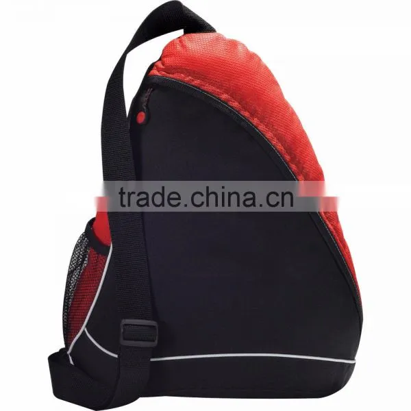Sling Shot Sling Backpack - Has Main Zippered Compartment With Side Mesh Water Bottle Pocket and Comes With Your Logo. photo-4