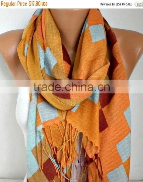 Mustard Cotton Scarf,Shawl,Fall Summer Scarf Cowl Oversized Wrap Gift Ideas For Her Women Fashion Accessories Teacher Gift Women photo-4