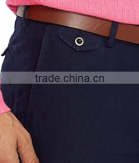 Finished Curtain Waistband Straight Leg Openings Linen Pants photo-2
