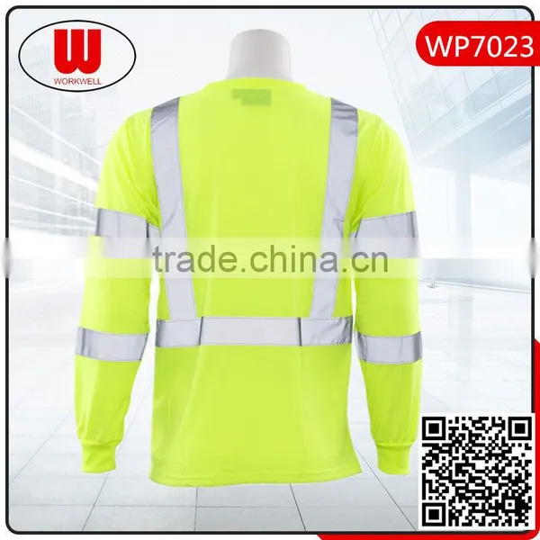 Long Sleeve Hi-vis Safety Reflective T-shirt photo-2