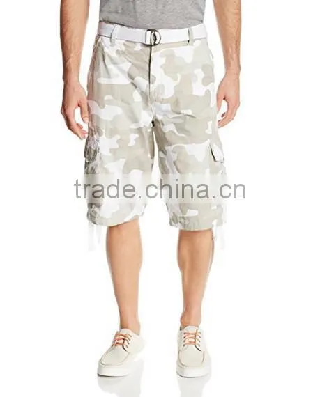 Men's All-Season Belted Ripstop Short Pants Camo Garment Factory Wholesale photo-6