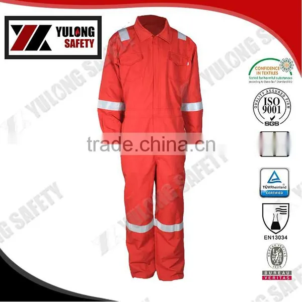 Wholesale 100% Cotton Material Water Resistant & Oil Resistant Coverall For Oil Field photo-2