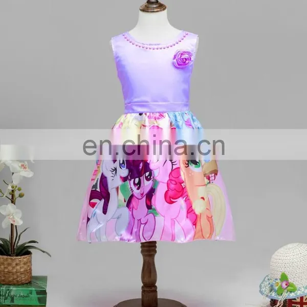 2016 Frozen Elsa Girl Party Dress , The New Children Dress Roses Frozen Elsa ANNA Dress Cartoon Pony BOLI Pony 27311 photo-2