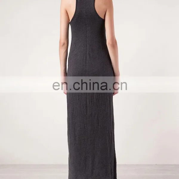 CHEFON Tank Long Black Maxi Dress photo-3