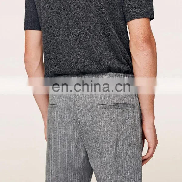 China Supplier OEM Custom Mens Casual Trousers With Drawstring Waistband photo-3