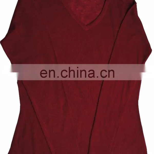Custom 2017 Latest Designs Winter Ladies Plain Cashmere Wool Knitted Fashionable Sweater photo-3