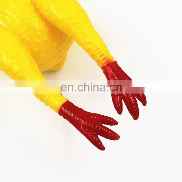17cm-44cm Screaming Chicken Yellow Vinyl Chicken Squeaky Pet Dog Chew Toy photo-3