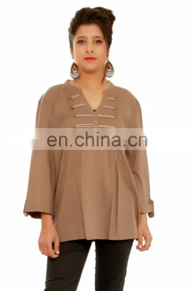 Western and Indian Designer Rayon Comfortable 3/4 Sleeve Top for Women and Girls photo-3