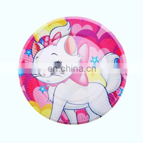 Popular 7" Round Party Theme Paper Plates for Party Supplies Decorations