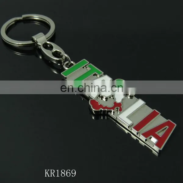 Italy Letters Shaped Metal Keychain/Key Ring|/Key Holder photo-3