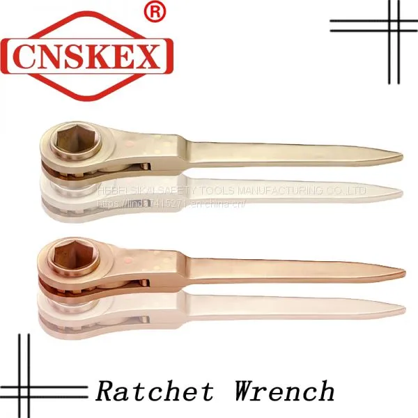 Two Kinds of Flat End Hexagon Ratchet Wrench Made of Beryllium Bronze and Aluminum Bronze photo-3