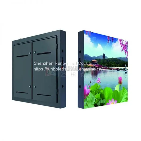 P6 Outdoor TV LED Display With Iron Cabinet for Roof Building Fixed Installation