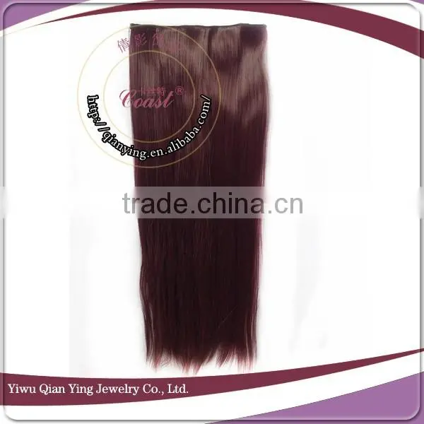 Cheap Wholesale Synthetic Clip in Ombre Hair Extension photo-3
