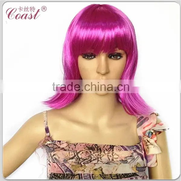 Cheap Straight Synthetic Blonde Long Bob Wig photo-6