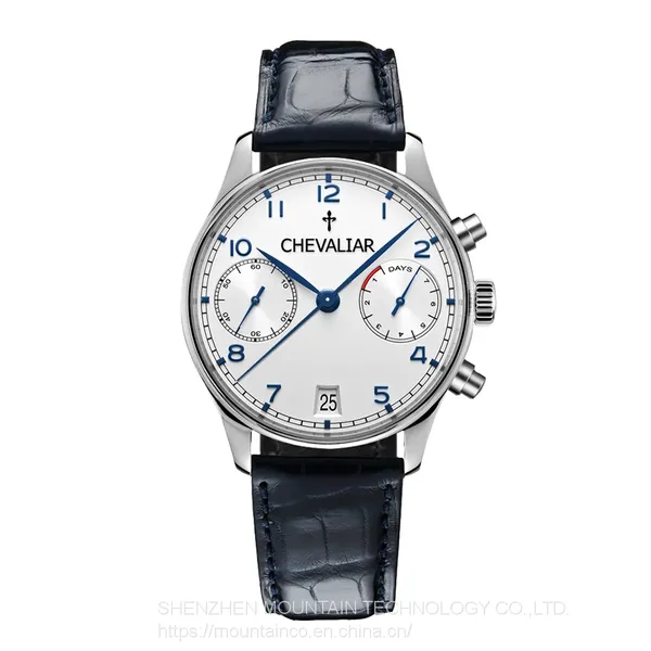 Stainless Steel Fashion Watches Man Chronograph Watch Genuine Leather Gift Watch photo-2