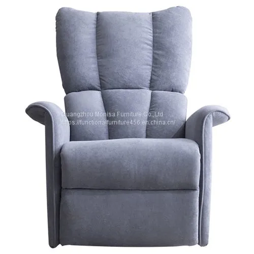 New Functional Electric Single-Seat Fabric Sofa Modern Minimalist Gray Rockable Lunch Break Function Reclining Chair photo-2
