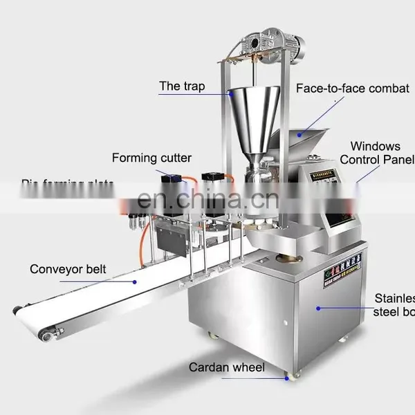 Chinese Small Round Nepal Momo Maker Steamed Stuffing Bun Making Folding Pie Forming Machine Desktop Steamed Stuffed Bun Machine photo-3
