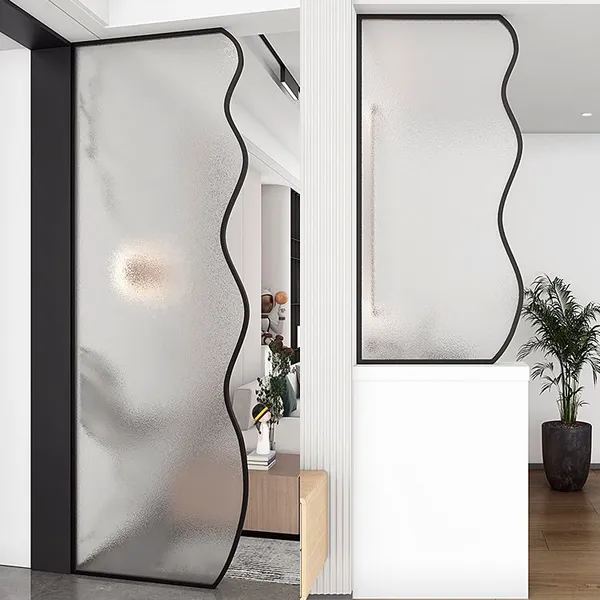 Modern Minimalist Decorative Living Room Divider Art Glass Partition Screen Indoor Partition photo-2