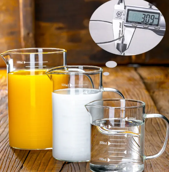 High Borosilicate Glass Measuring Cup for Milk and Kitchen Use 350ml 500ml 1000ml photo-5