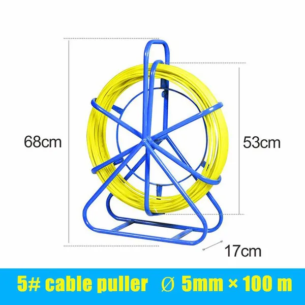 Heavy‑Duty Cable Threading Device With Glass Fiber Rod & Thickened Steel Frame | Multi‑Size Pipe Puller for Electricians & Telecom Installers photo-3