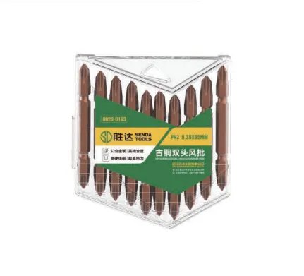 S2 Steel Double-End Screwdriver Bits With Antique Copper Finish