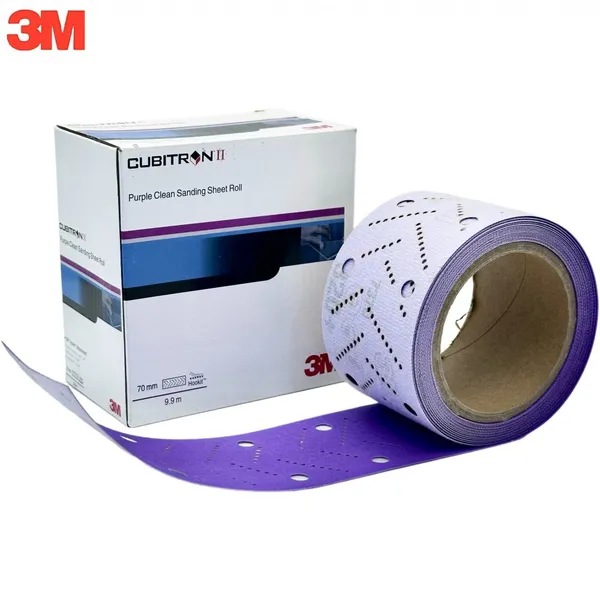 3M 737U Hookit Cubitron II Purple Clean Sanding Sheet Roll 70mmX9.9m Ceramic Hook & Loop Backing Snading Paper 3m 320