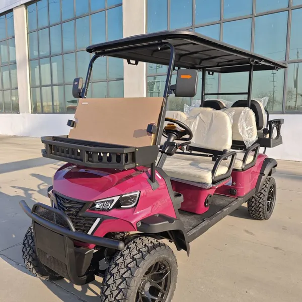 New 4+2 Six-seater Electric Golf Cart and Patrol Vehicle for Export Trade, Customizable by Original Manufacturer photo-2