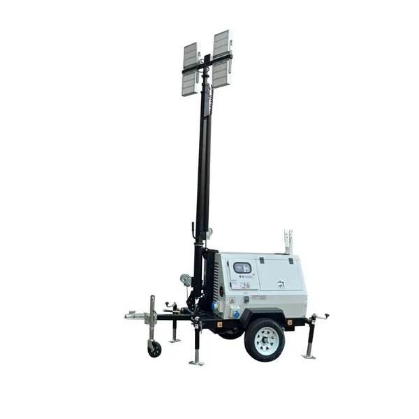 Factory Direct Trailer Mounted Diesel Mobile Lighting Tower Hydraulic Telescopic Light Tower For Construction Site photo-3