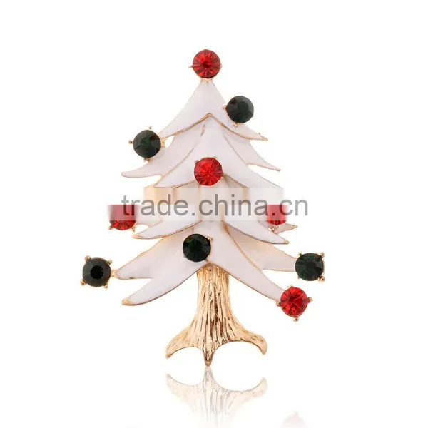 White Color Christmas Tree Brooch photo-2
