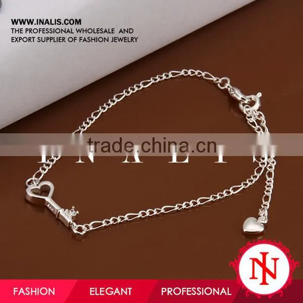 2014 Wholesale 925 Silver Jewellery Designs of Anklets A024