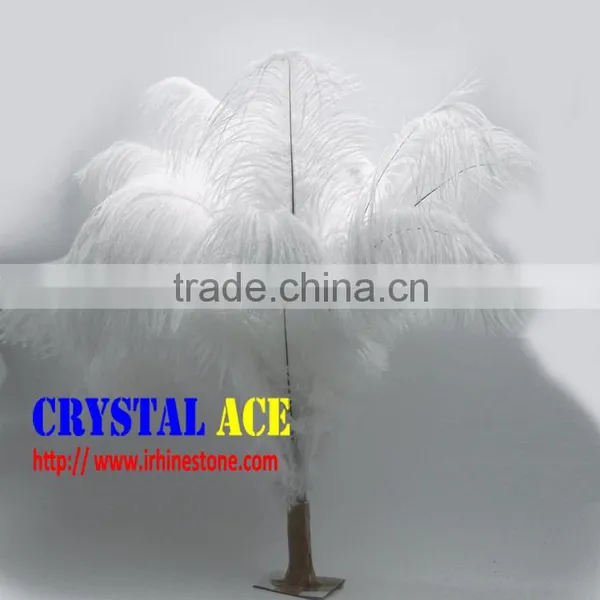 White Colour Party Ostrich Feathers, Ostrich Plumes Feathers, Dyed Ostrich Plumes for Wholesale photo-2