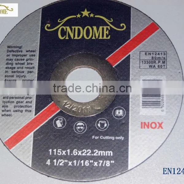 125*1.6 mm Thin Cutting Disc for Metal (T41) With EN12413