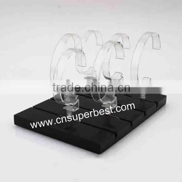 C Shaped Clear Acrylic Watch Display Stand