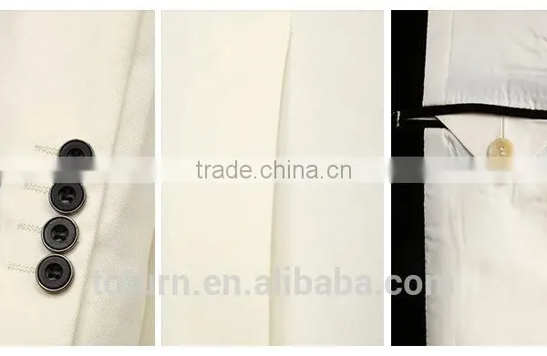 New Fashion Mens Slim Fitted Blazer Stylish White Blazer With One Buttton photo-2