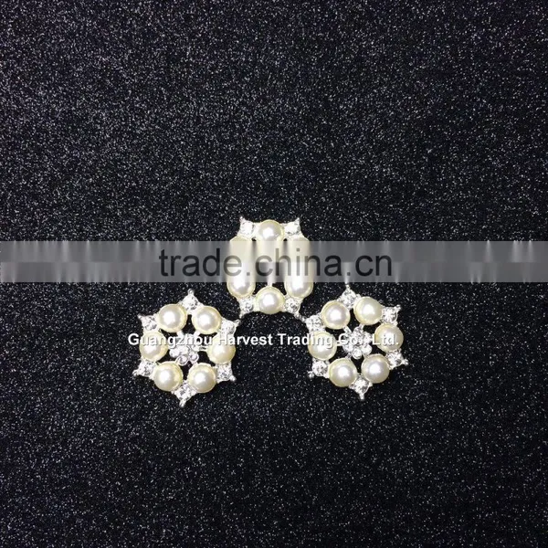 Six Pearl Rhinestone Embellishment,flower Center Brooches photo-3