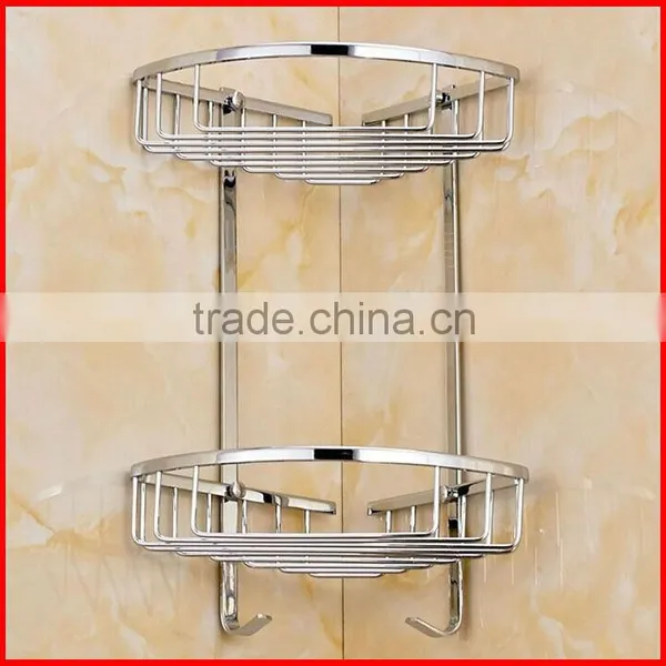 Sanitary corner brass wall hanging basket for bathroom 12717