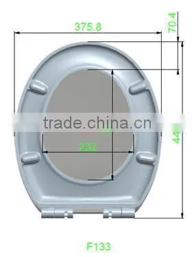European Standard WC Toilet Seat Cover With Soft Close Stainless Steel Hinge photo-2