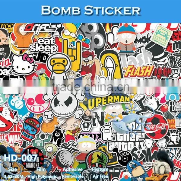 HD-002 Colored Printing Car Wrapping Bomb Sticker Vinyl Paper Rolls photo-6