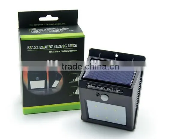 6pcs LED Solar Motion Sensor Waterproof Triangle Garden Wall Light photo-2