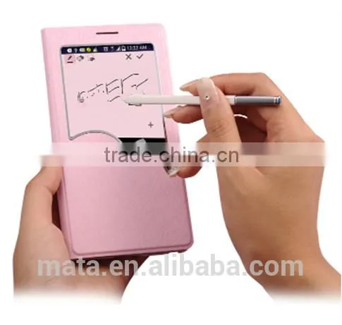 View Window Flip Leather Case With PC Cover For Samsung photo-4