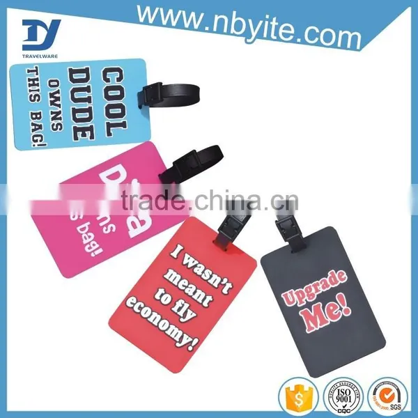 Soft PVC Travel Luggage Standard Size PVC Luggage Tag Suitcase Name Tag photo-2