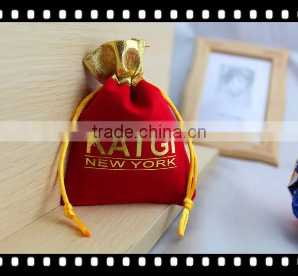 Pink Velvet Pouch for Jewelry Packing Size Optional photo-5