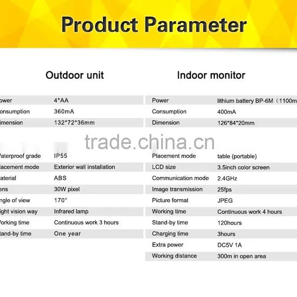 Long Range Wireless Intercom Wireless Door Pinhole Camera Electronic Digital Peephole photo-4