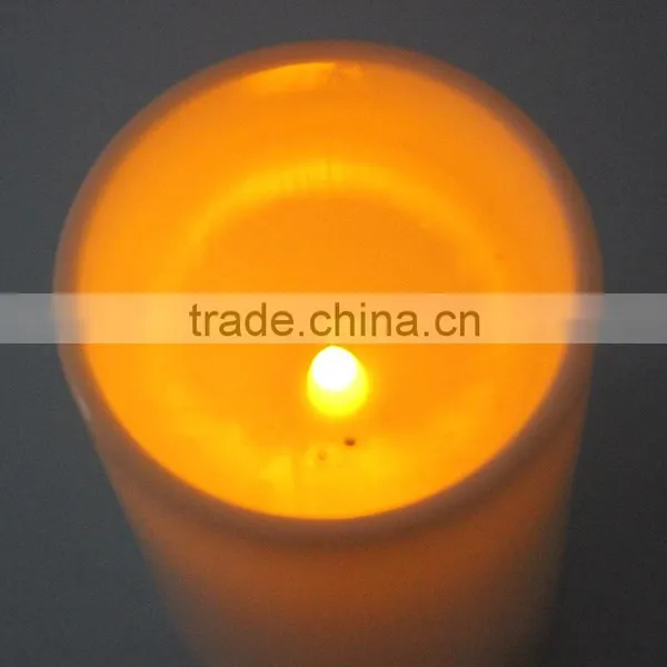 4x8 Inch Yellow Flickering Big Pillar Outdoor Battery Led Candle photo-4